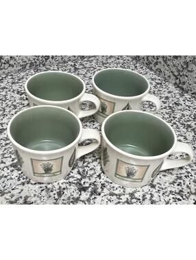 4 Pfaltzgraff Naturewood Tea Cups Coffee Mugs